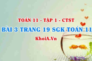 Bài 3 trang 19 SGK Toán 11 Tập 1 Chân trời sáng tạo